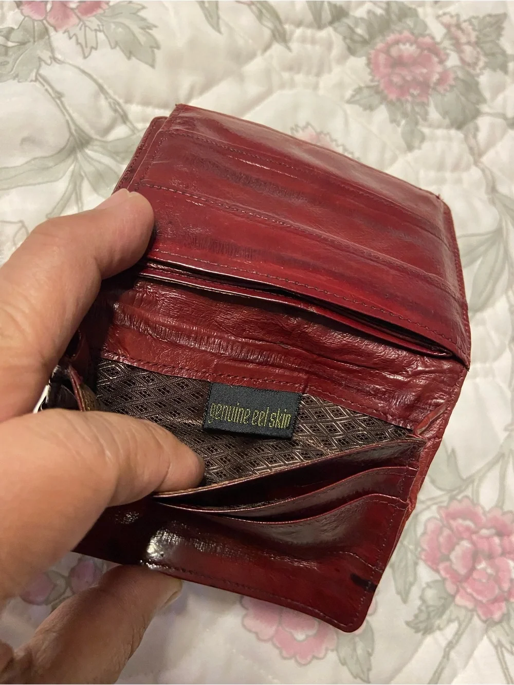 OxBlood TriFold ELL SKIN Wallet